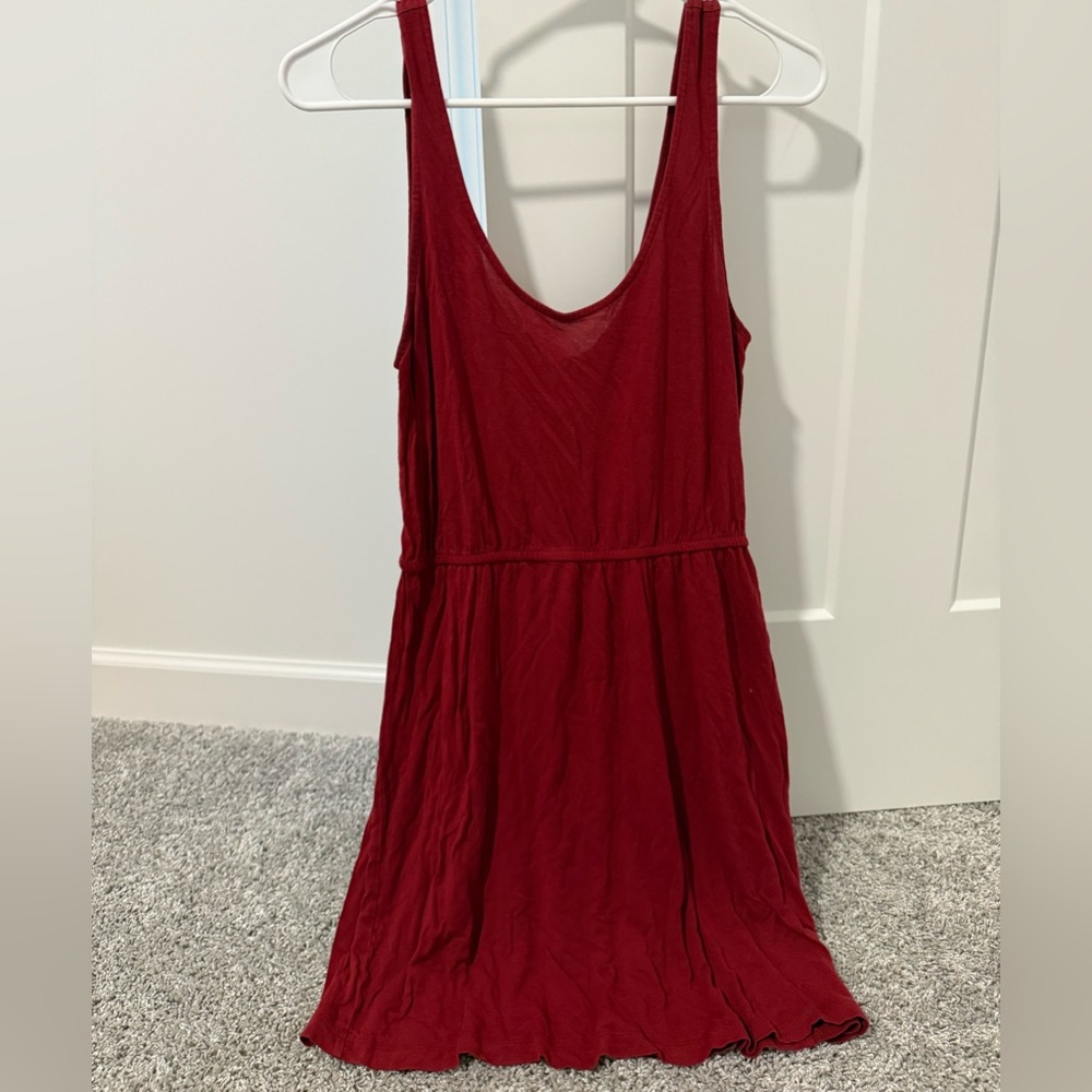 H&M Red Sleeveless Scoop Neck Sundress